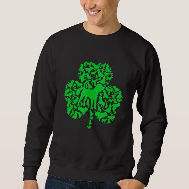 Sweatshirt Drôle Irlandais Beagle Chien Shamrock St Patrick J (Devant)