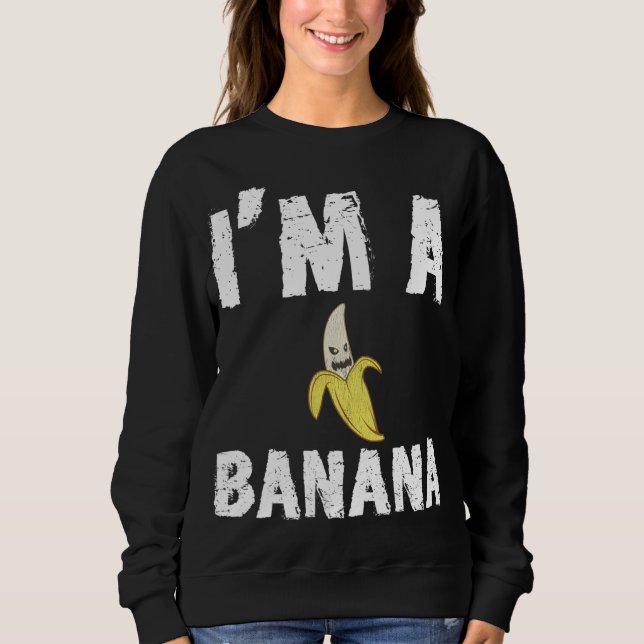 Sweatshirt Drôle, je suis une banane effrayante (Devant)