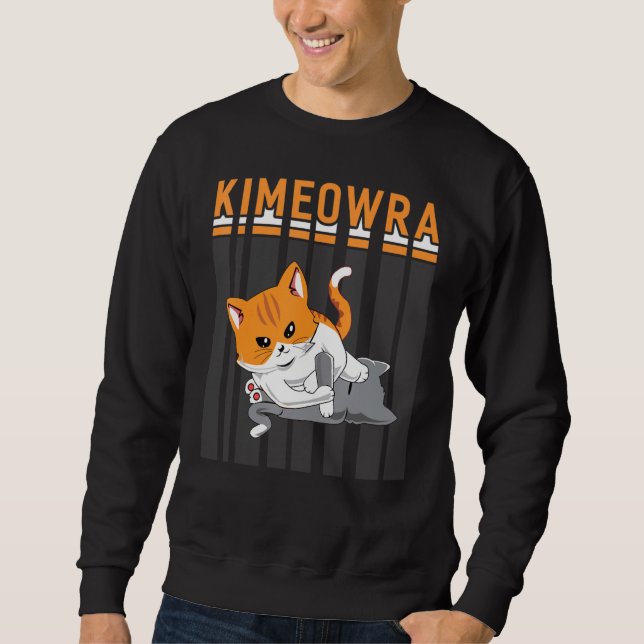 Sweatshirt Drôle Jiu Jitsu Kimura Kimeowra Cat (Devant)