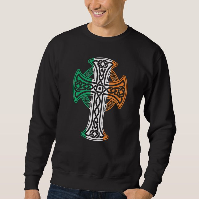 Sweatshirt Drôle Jour de la Saint Patrick Irlandais Green Buf (Devant)
