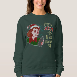 Sweatshirt Drôle laide de Noël Sweater Retro Rum femme Humour