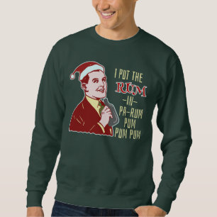 Sweatshirt Drôle laide de Noël Sweater Retro Rum Homme Humour