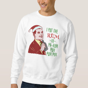 Sweatshirt Drôle laide de Noël Sweater Rum Man Humour rétro