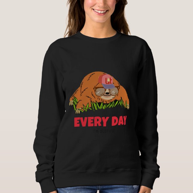 Sweatshirt Drôle Lazy Sloth (Devant)