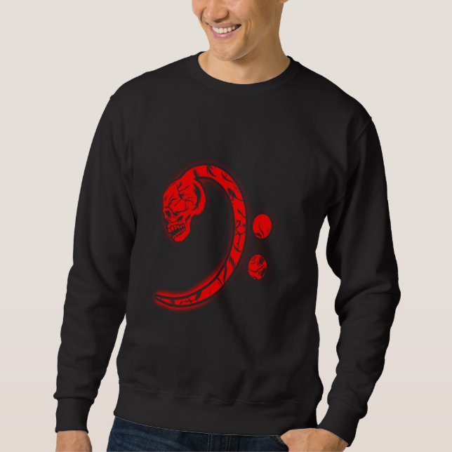 Sweatshirt Drôle Lecteur De Basse Pour Hommes Femmes Cool Bas (Devant)