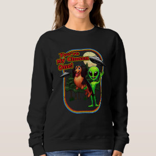 Sweatshirt Drôle Long Haired Dachshund Alien Vous êtes choisi