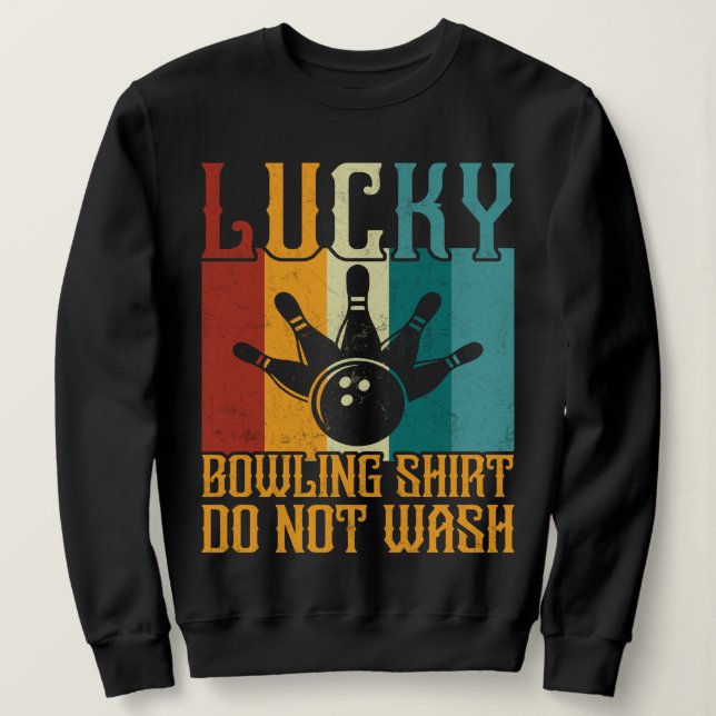Sweatshirt Drôle Lucky Bowling (Design devant)