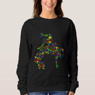 Sweatshirt Drôle lutte Sensibilisation sur l'autisme Sport Co