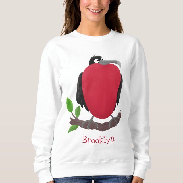 Sweatshirt Drôle magnifique dessin animé de frégate (Devant)