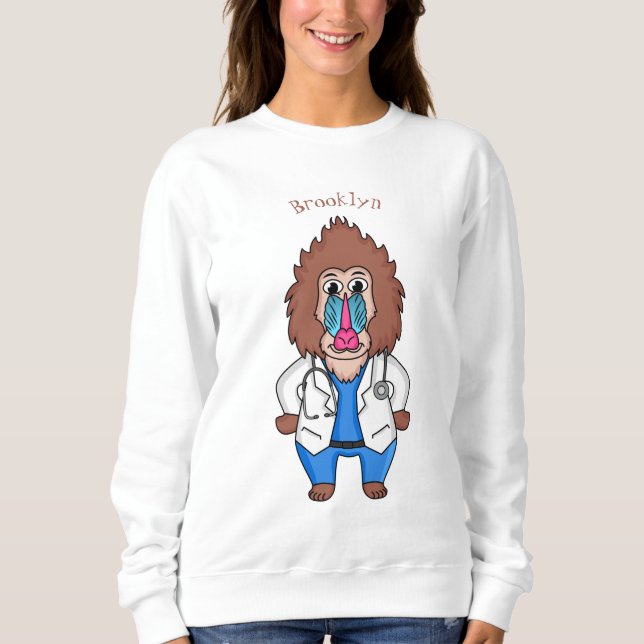 Sweatshirt Drôle manuel dessin d'un médecin (Devant)