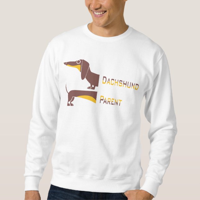 Sweatshirt Drôle mignon dachshund pour parent chien long (Devant)