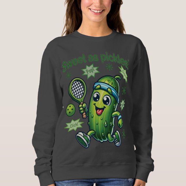 Sweatshirt Drôle mignon sucré comme chatons Pickleball (Devant)