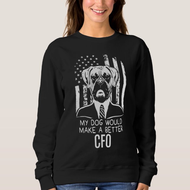 Sweatshirt Drôle Mon Chien Meilleur Boxe Électorale Du Cfo (Devant)