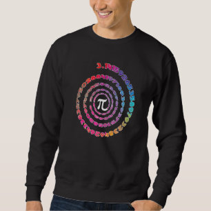 Sweatshirt Drôle Nerdy Geeky Math Pictograph Pi Day Spiral Sc