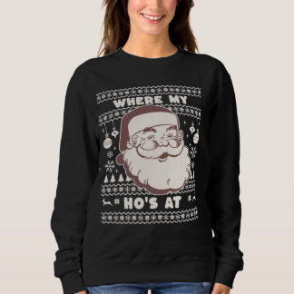 Sweatshirt Drôle Noël mignon Père Noël Ho Ho Design Ug