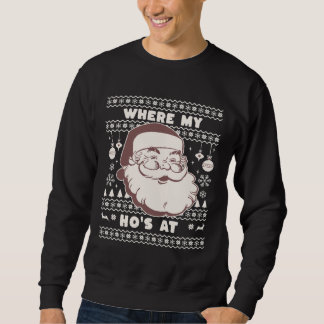 Sweatshirt Drôle Noël mignon Père Noël Ho Ho Design Ug