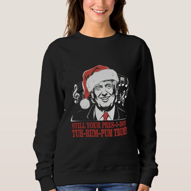Sweatshirt Drôle Noël Président Trump Pyjamas Vilains Noël (Devant)