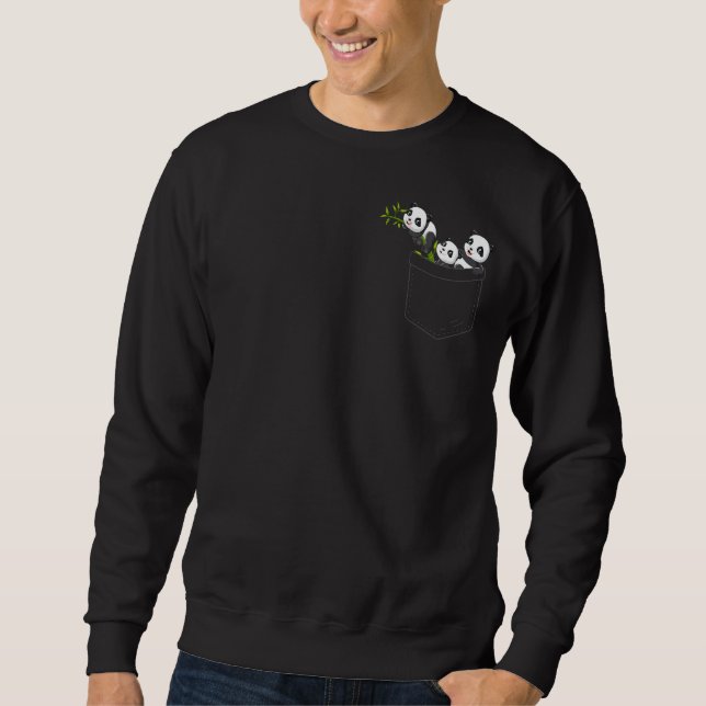 Sweatshirt Drôle Panda Art Pour Hommes Femmes Enfants Géant P (Devant)