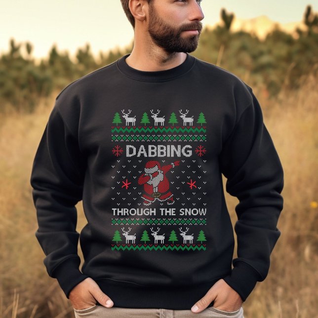 Sweatshirt Drôle Père Noël Dabbing Laid Noël laid (Créateur téléchargé)