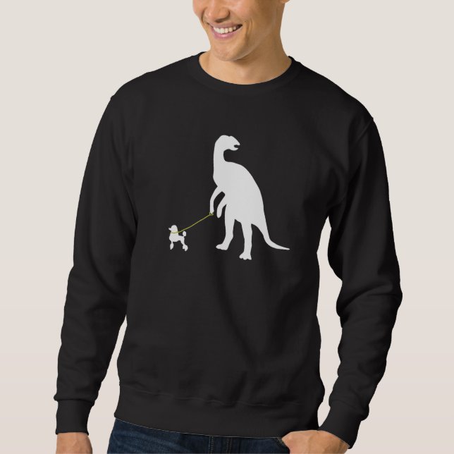 Sweatshirt Drôle Poodle Dinosaur Propriétaire Chien (Devant)