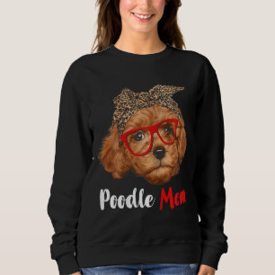 Sweatshirt Drôle Poodle Maman Cadeau pour Amoureux de les chi