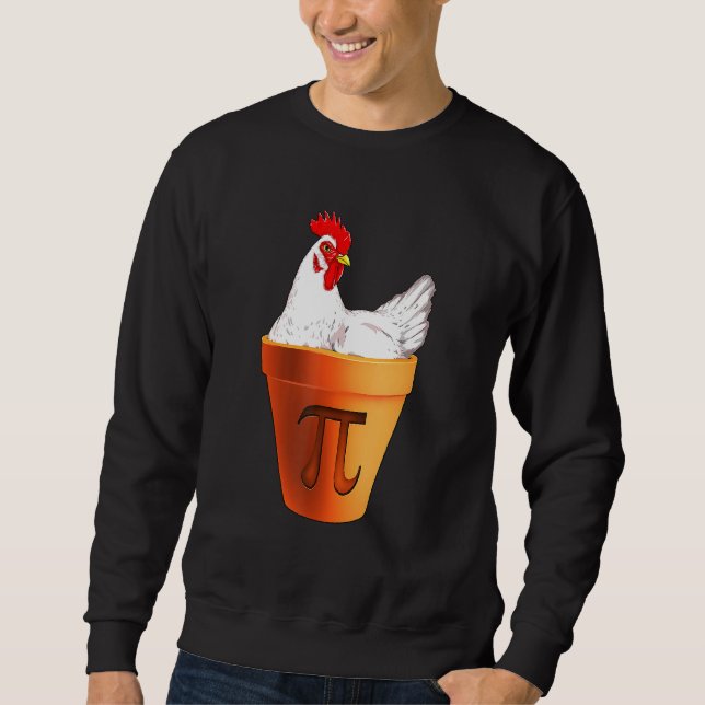 Sweatshirt Drôle Pot de poulet Pi Jour tarte Math Lover Geek  (Devant)