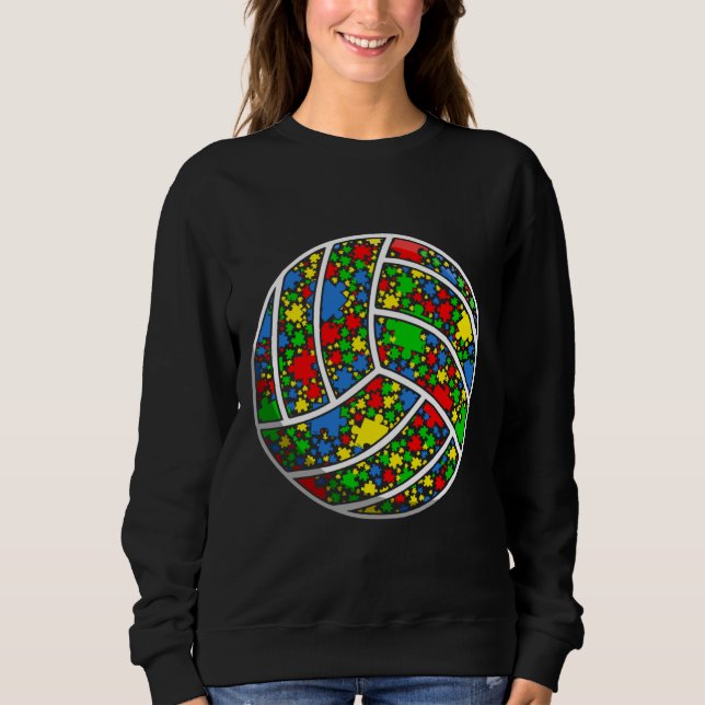 Sweatshirt Drôle Puzzle Sensibilisation sur l'autisme de voll (Devant)
