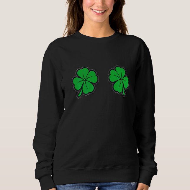 Sweatshirt Drôle Saint Patrick pour les femmes et les couples (Devant)