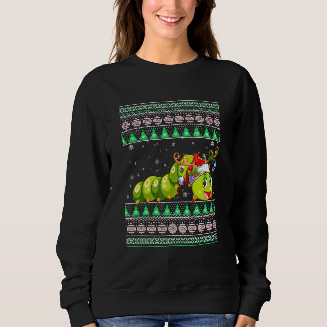 Sweatshirt Drôle Santa Hat Correspondant Vilain Caterpillar C (Devant)