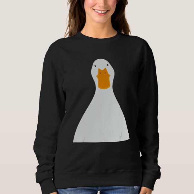 Sweatshirt Drôle Selfie Canard, Hilaire Photo D'Identité, Sér (Devant)