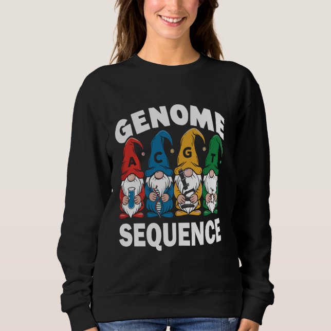 Sweatshirt Drôle Séquence génomique Gnome Biologie Physique S (Devant)