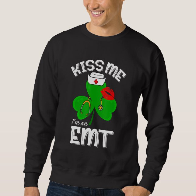 Sweatshirt Drôle Shamrock Je suis un Jour de la Saint Patrick (Devant)
