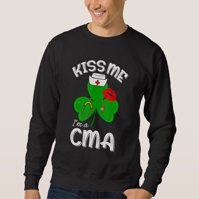 Sweatshirt Drôle Shamrock Je suis un Jour de la Saint Patrick (Devant)