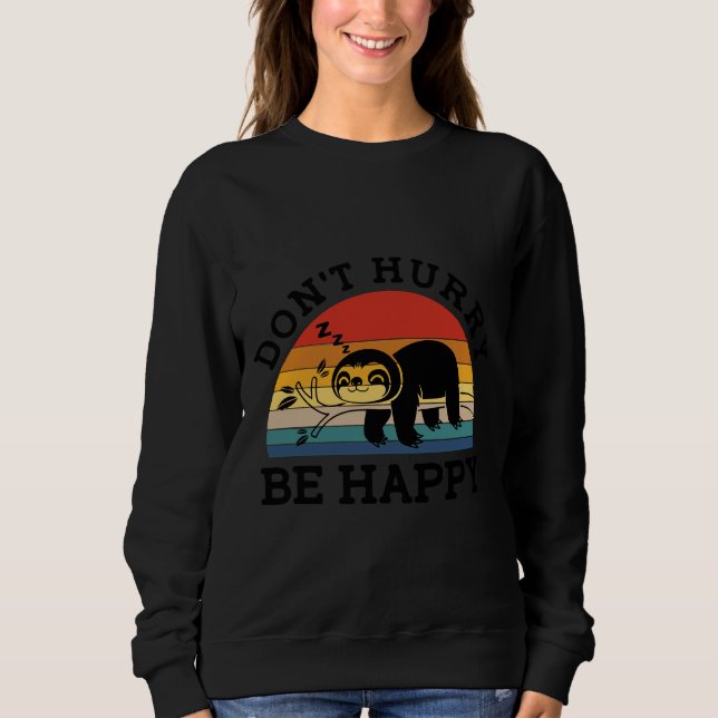 Sweatshirt Drôle Slepy Sloth Retro Animal Pun (Devant)