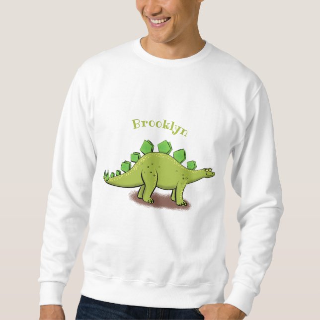 Sweatshirt Drôle stegosaurus dinosaure dessin animé (Devant)
