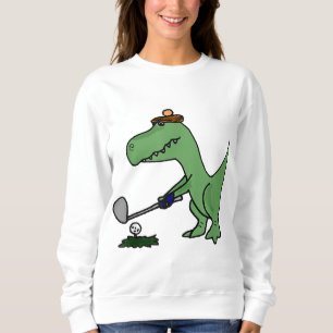 Sweatshirt Drôle T Rex Dinosaur Jouer Golf