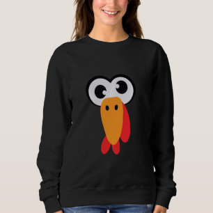 Sweatshirt Drôle Thanksgiving Turquie Visage Appareils Turqui
