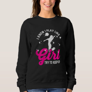 Sweatshirt Drôle Volleyball Amateur Graphique Femmes Et Fille