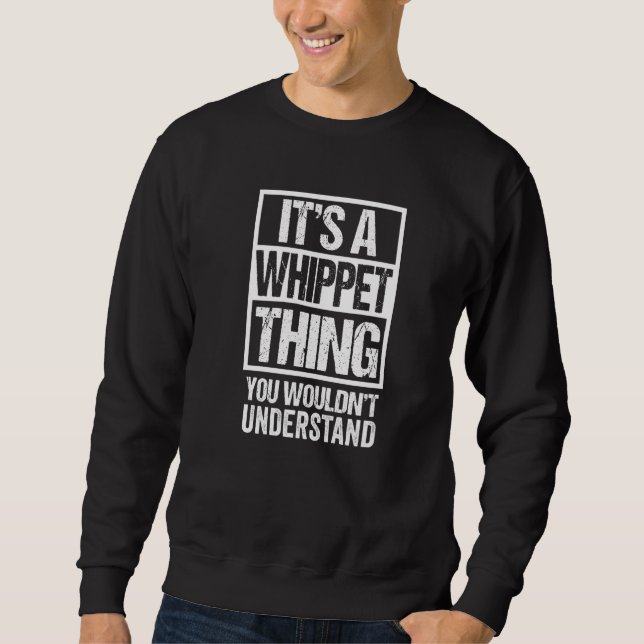 Sweatshirt Drôle Whippet Parent Citation Chien (Devant)