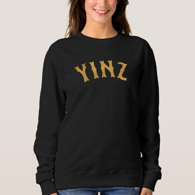 Sweatshirt Drôle Yinz Pittsburgh Pennsylvania Cool désorganis (Devant)