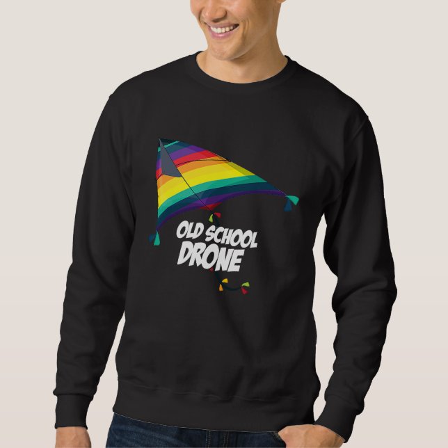 Sweatshirt Drone Graphique Rétro Quadricoptère Volant Télécom (Devant)