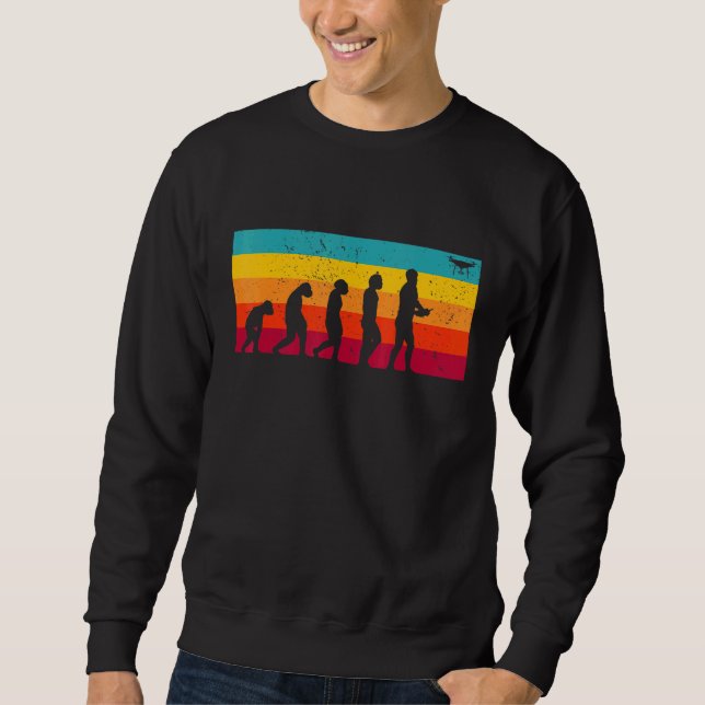 Sweatshirt Drone pilote d'évolution de drone rétro Hobby (Devant)