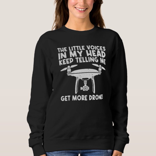 Sweatshirt Drone pour hommes femmes pilote de caméra de drone (Devant)