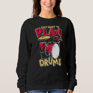 Sweatshirt Drum Set Percussion musique tambour musicien tambo