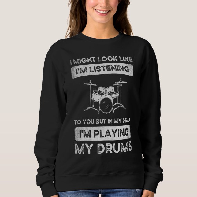 Sweatshirt Drumage Pour Percussion Lecteur Tambour (Devant)