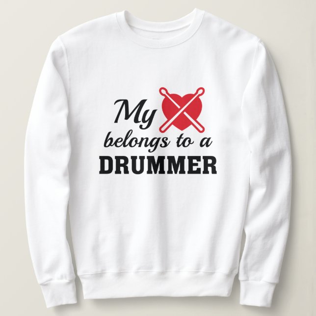 Sweatshirt Drummer Coeur Appartient (Design devant)