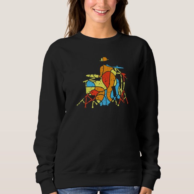 Sweatshirt Drummer Jazz coloré Style moderne (Devant)