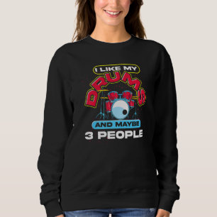 Sweatshirt Drummer Musique Drummer Percussion Rock Musicien D