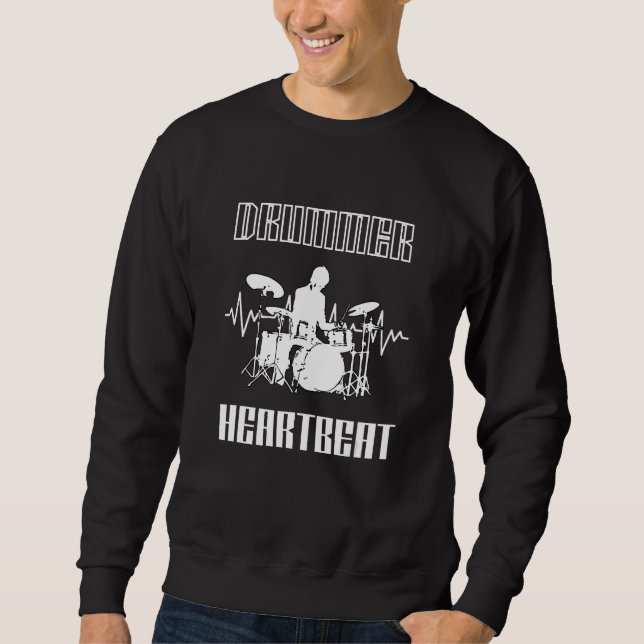 Sweatshirt Drums Heartbeat Drummer Heartbeat for Music (Devant)