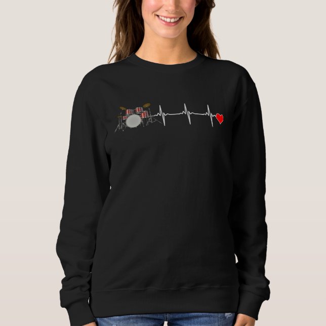 Sweatshirt Drums Heartbeat  for Drummers & percussionists (Devant)